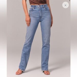 Abercrombie & Fitch curve love Ultra High Rise 90s Straight Jean with vent hem